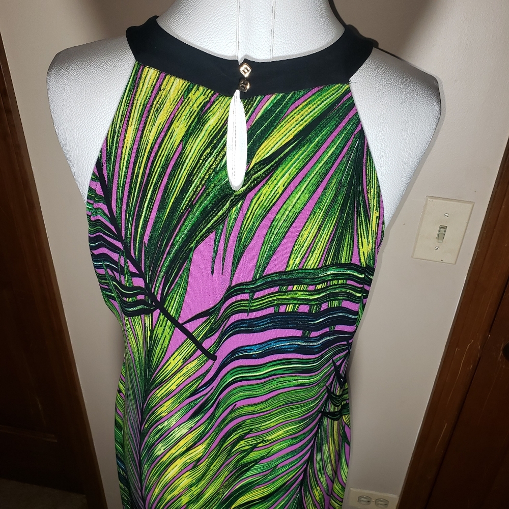 Worthington Paradise Palm Dress Size Large - Picture 6 of 6